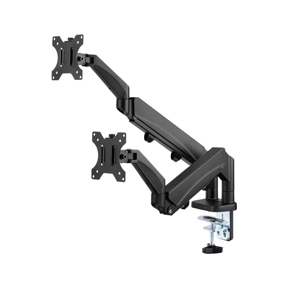 GAMEON Dual Monitor Arm Stand And Mount - Black