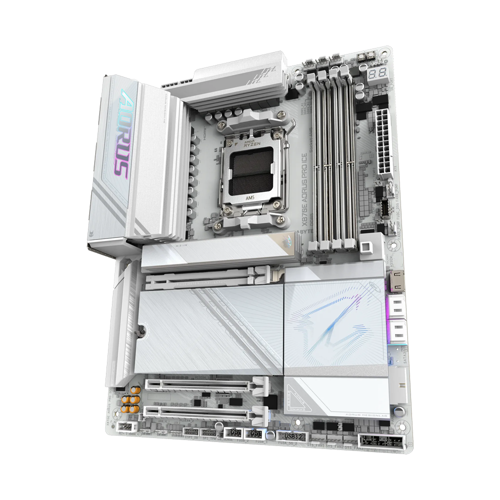 GIGABYTE X870E AORUS PRO X ICE Motherboard - White