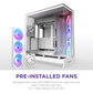 NZXT H9 Flow RGB (2025) Dual-Chamber Mid Tower Case With RGB Fans - All White