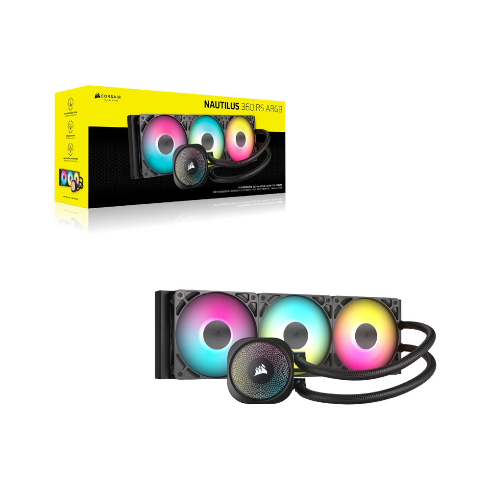 CORSAIR NAUTILUS 360 RS ARGB Liquid CPU Cooler - Black