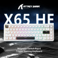 ATTACK SHARK X65 HE Magnetic Switch Wired Gaming Keyboard - White