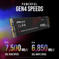 PNY XLR8 CS3140 M.2 2280 PCIe GEN4X4 NVMe SSD (R:7,500MB/s W6,850:MB/s) - 4TB