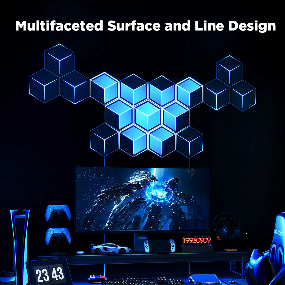 Govee Glide Hexagon Light Panels Ultra Meteor grey 7 Pack - H606A