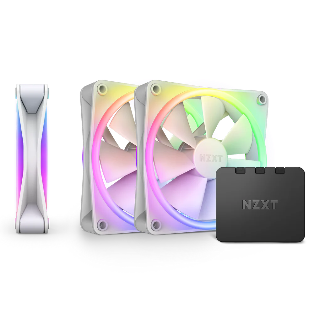 NZXT F120 Duo 120mm Dual RGB Fan Triple Pack - White