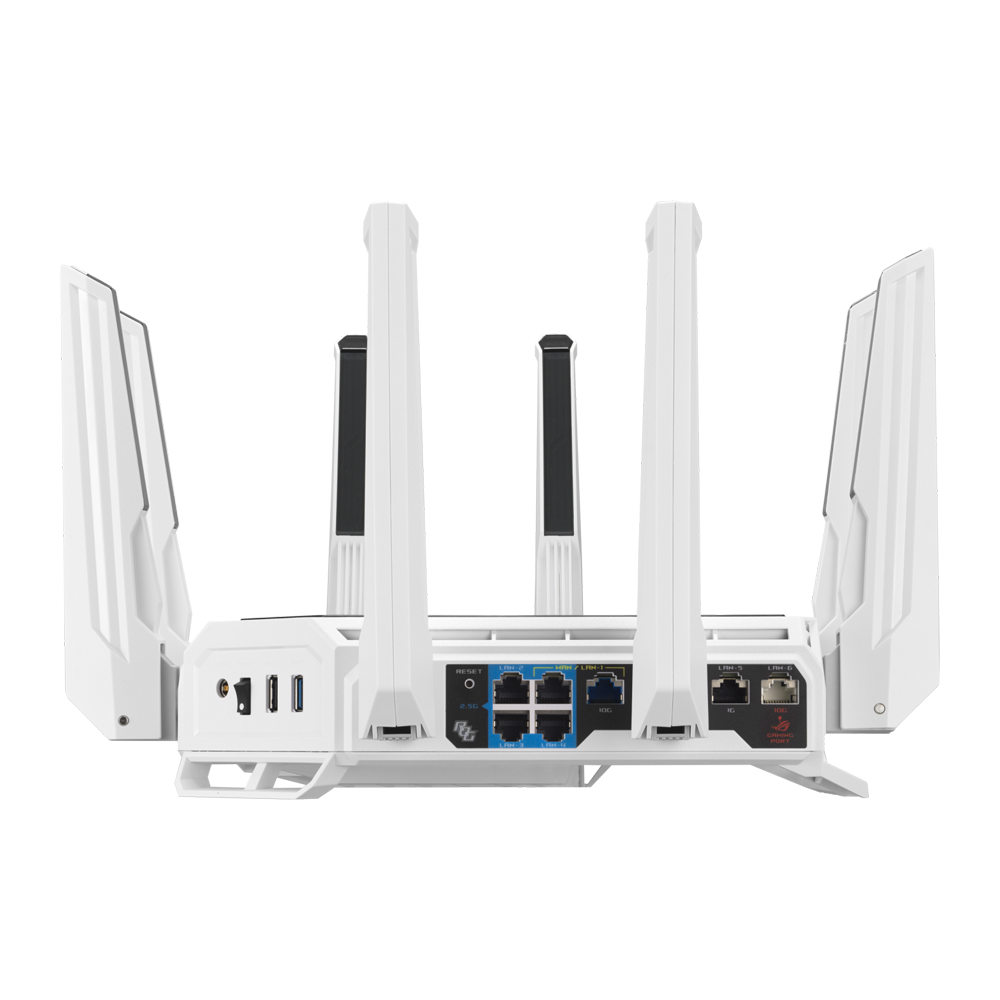 ASUS ROG Rapture GT-BE19000AI Tri-band WiFi 7 Gaming Router - White