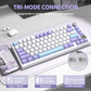 ATTACK SHARK X820 ULTRA Mechanical Wireless Gaming Keyboard - Starlight White