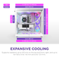 NZXT H9 Flow RGB (2025) Dual-Chamber Mid Tower Case With RGB Fans - All White