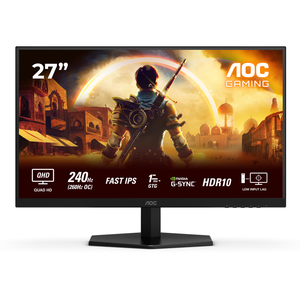 AOC Q27G40ZE - 27 Inch 260Hz QHD 0.3ms HDMI 2.0 IPS Gaming Monitor - Black