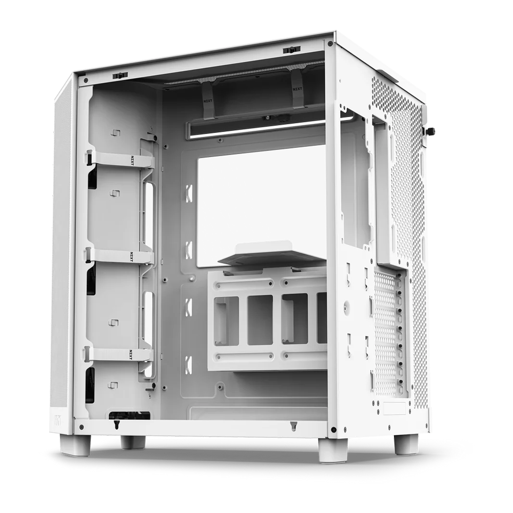 NZXT H6 Flow RGB (2023) Compact Dual-chamber ATX Case with RGB Fans - All White