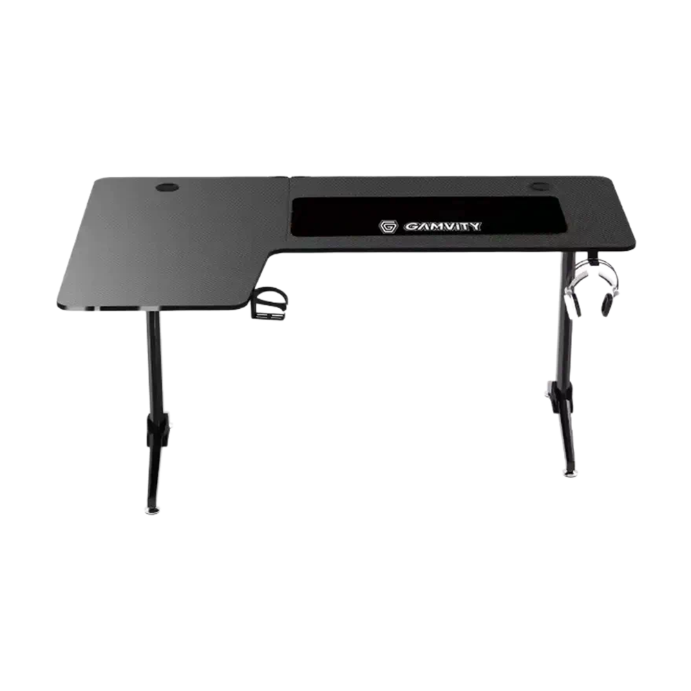Gamvity Professional Gaming Desk L Shaped (1600*1000*750) - Left Black