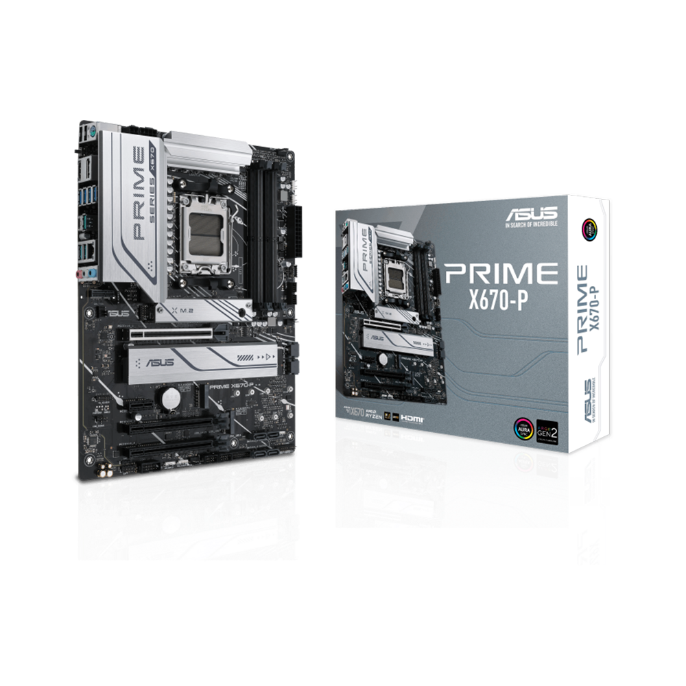 ASUS PRIME X670-P DDR5 AM5 ATX Motherboard - Black