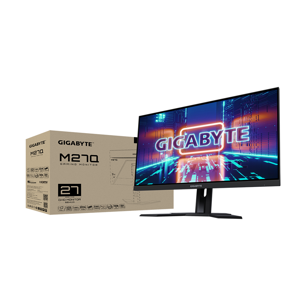 GIGABYTE M27Q 27 Inch QHD 170Hz HDMI 2.0 Gaming Monitor - Black