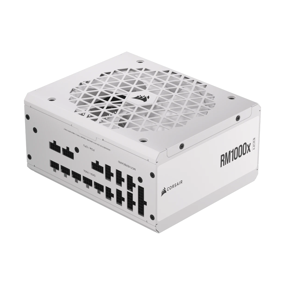 CORSAIR RM1000x 1000W 80 Plus Gold Shift Fully Modular Low Noise Side Connectors Power Supply - White