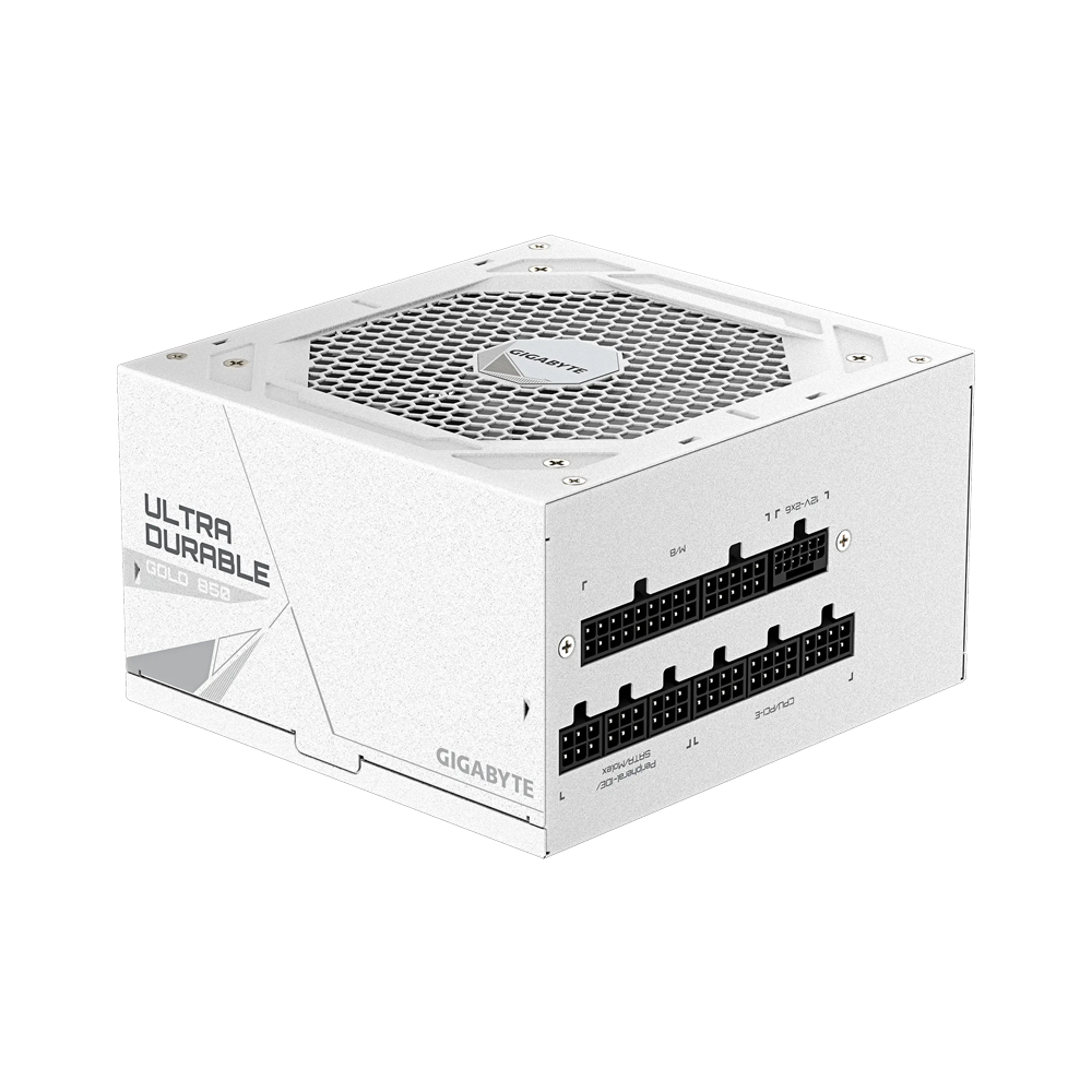 GIGABYTE UD850GM 850W PG5 V2 Fully modular PCIe 5.1 ATX 3.1 ICE 80 Plus Gold Power Supply Unit - White