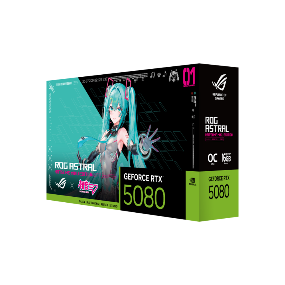 ASUS ROG ASTRAL RTX 5080 OC 16GB Miku Edition Graphics Card