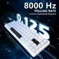 ATTACK SHARK X65 HE Magnetic Switch Wired Gaming Keyboard - White