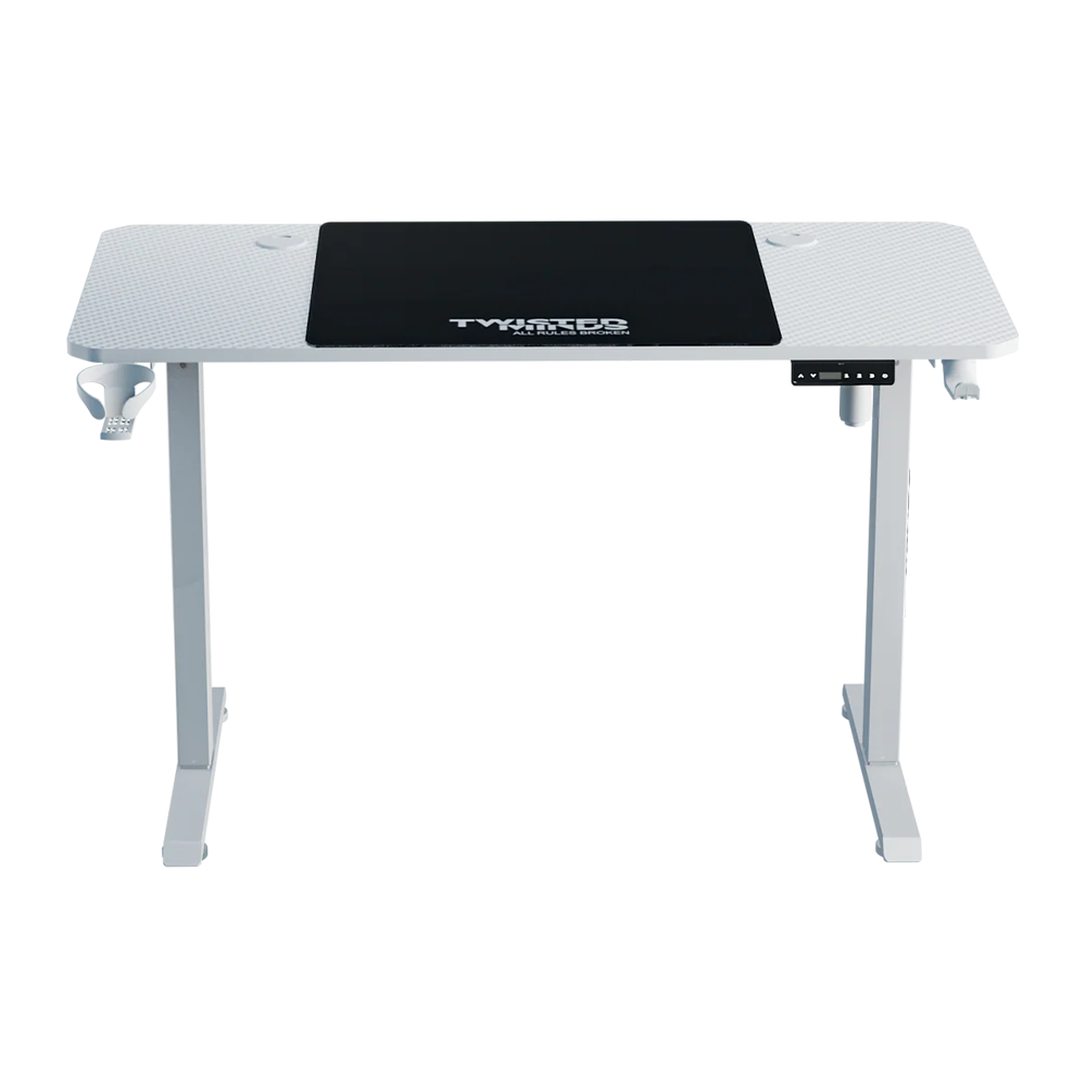Twisted Minds Paradox Adjustable Gaming Desk - White