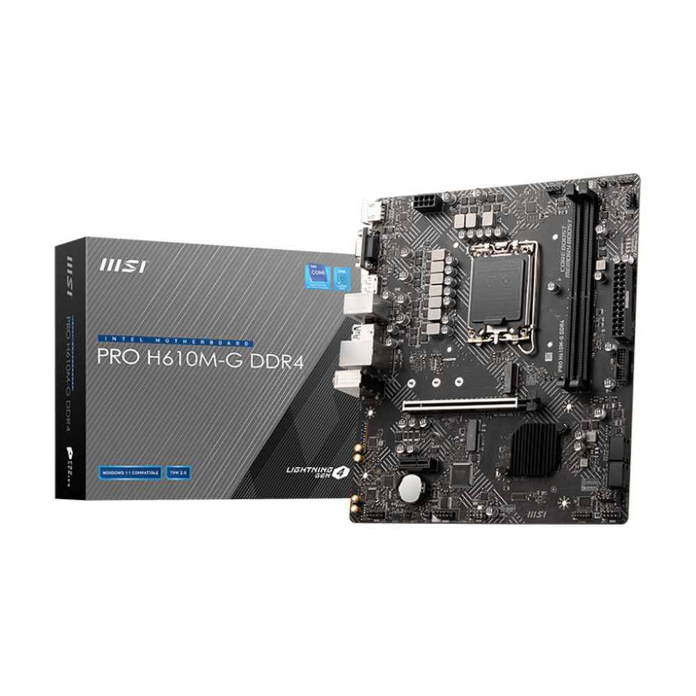 MSI Intel Pro H610M-G DDR4 MotherBoard- Black
