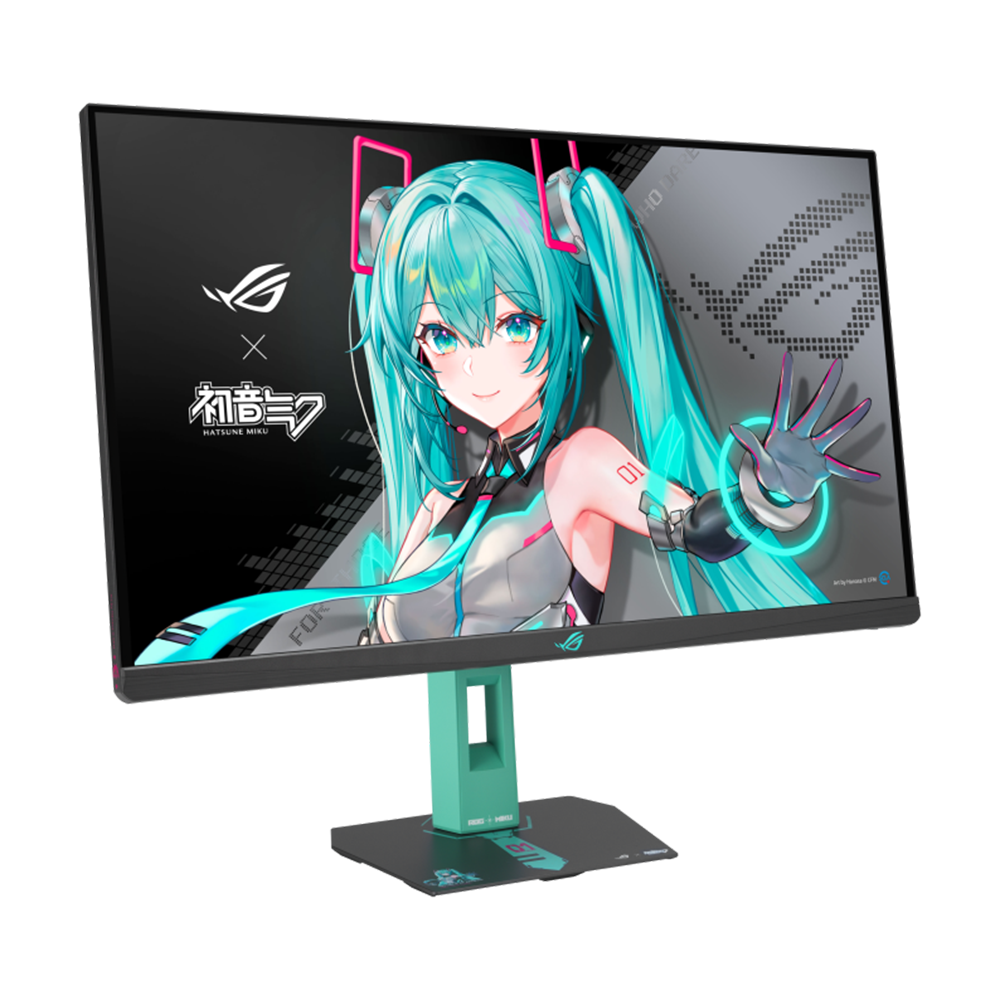 ASUS ROG STRIX XG27ACMEG-G 27 Inch 260Hz QHD HDMI 2.1 0.3ms Hatsune Miku Edition Fast IPS Gaming Monitor - Black