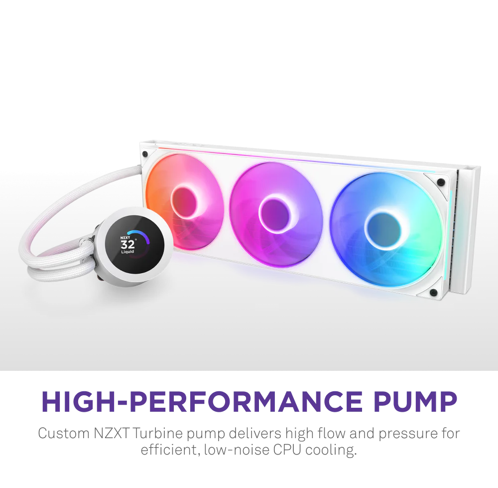NZXT Kraken 360 RGB V2 360mm AIO Liquid Cooler - White