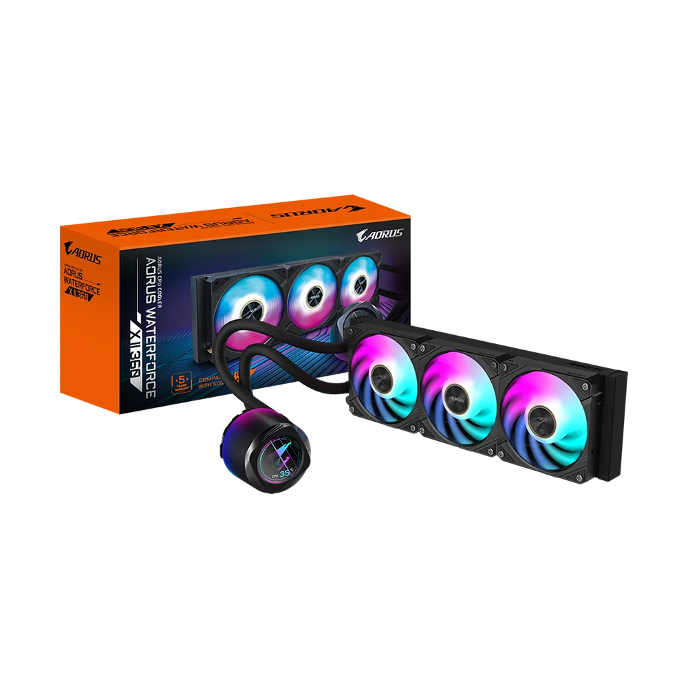 GIGABYTE AORUS WATERFORCE X II 360 Liquid Cooler - Black