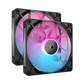 CORSAIR RX140 RGB 140mm PWM Fan Twin Starter Kit - Black