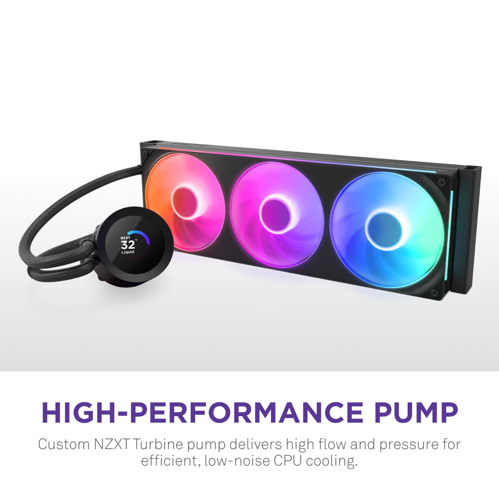 NZXT Kraken 360 RGB V2 360mm AIO Liquid Cooler - Black