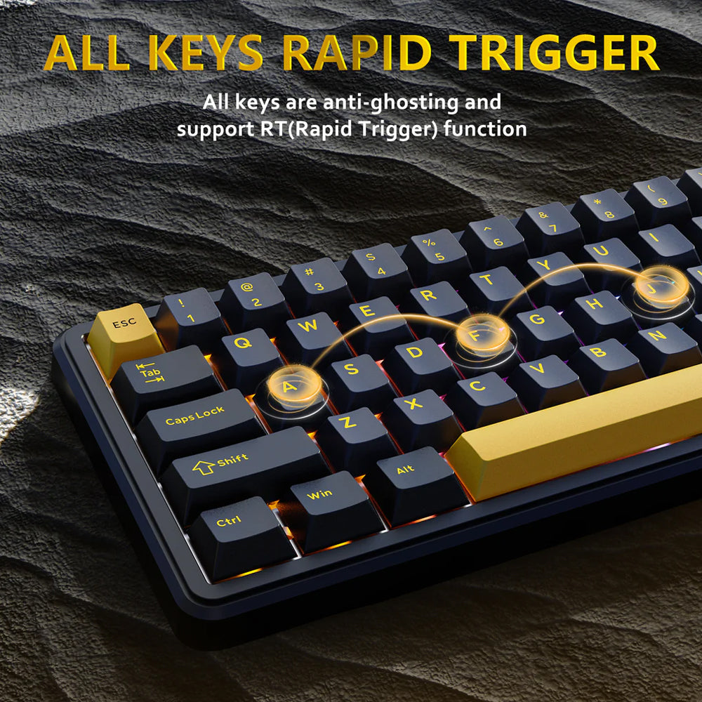 ATTACK SHARK X65 HE Magnetic Switch Wired Gaming Keyboard - Starlight Black