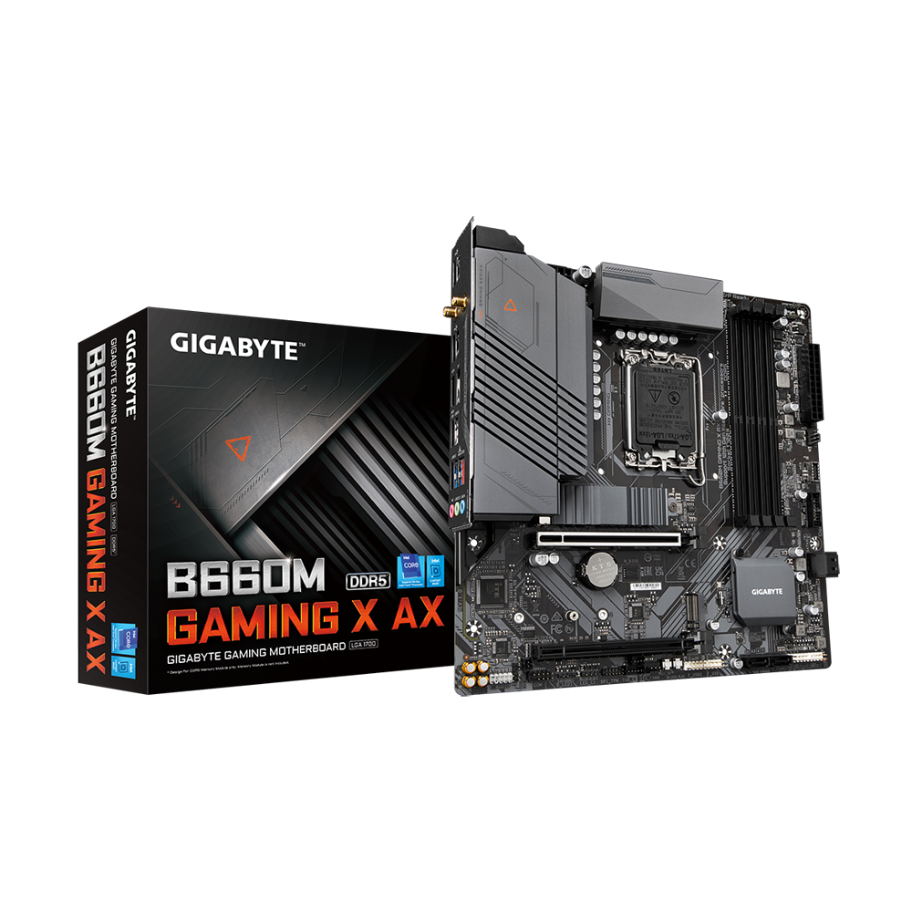GIGABYTE B660M GAMING X AX DDR5 (rev 1.0) mATX Motherboard - Black