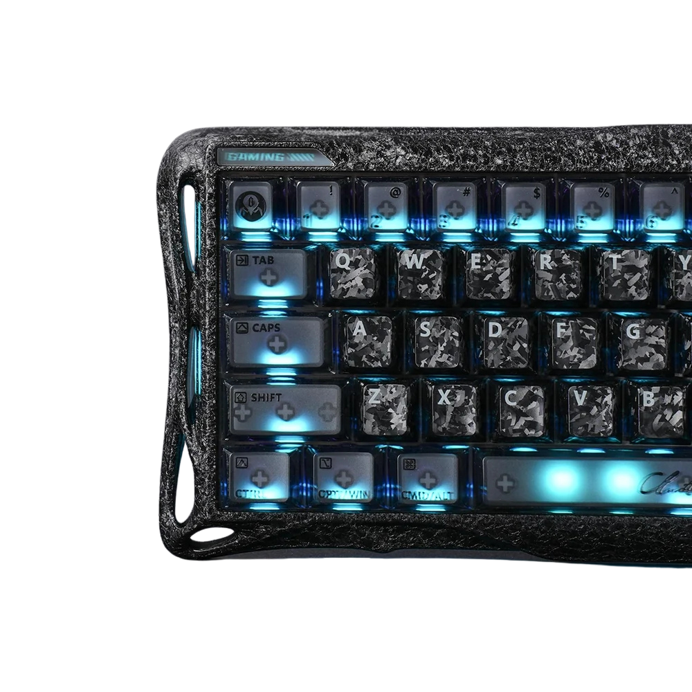 GravaStar Mercury V60 Pro 60% Hall Effect Magnetic Switch Gaming Keyboard Special Edition - Cyber Frost -Black