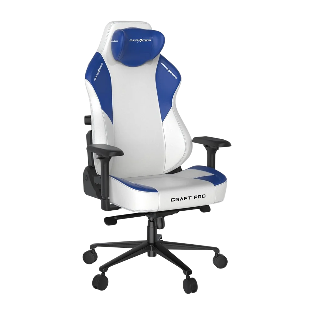 DXRACER Craft Pro Classic Gaming Chair - White/Blue