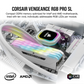 CORSAIR VENGEANCE RGB PRO SL - 32GB (2x16GB) DDR4 DRAM 3600MHz C18 Memory Kit – White
