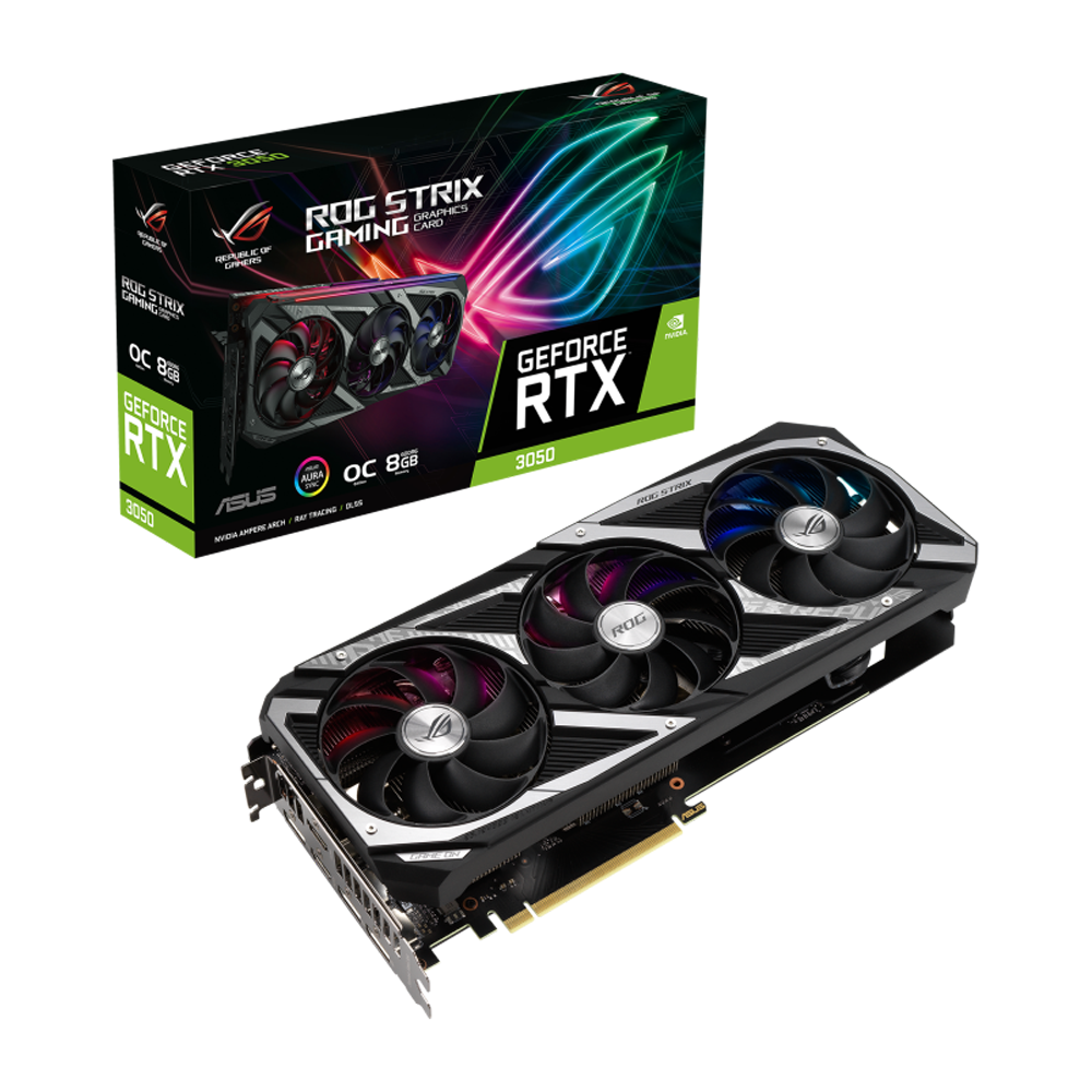 ASUS ROG STRIX NVIDIA GEFORCE RTX 3050 OC 8GB Graphics Card - Black