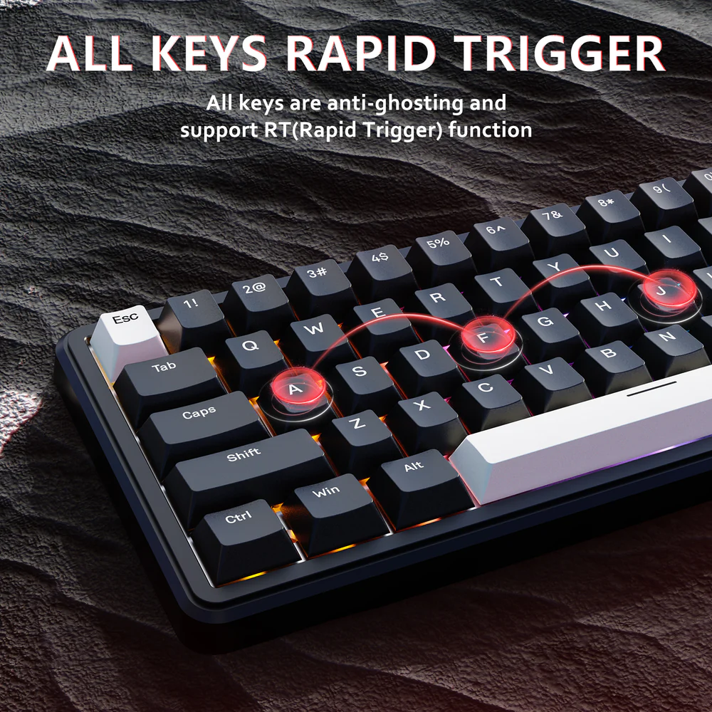 ATTACK SHARK X65 HE Magnetic Switch Wired Gaming Keyboard - Black