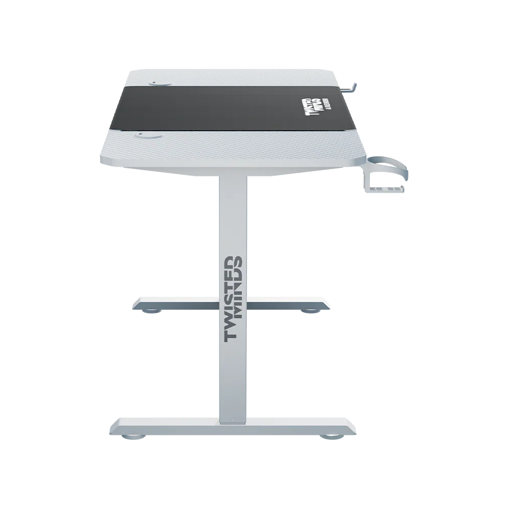 Twisted Minds Paradox Adjustable Gaming Desk - White