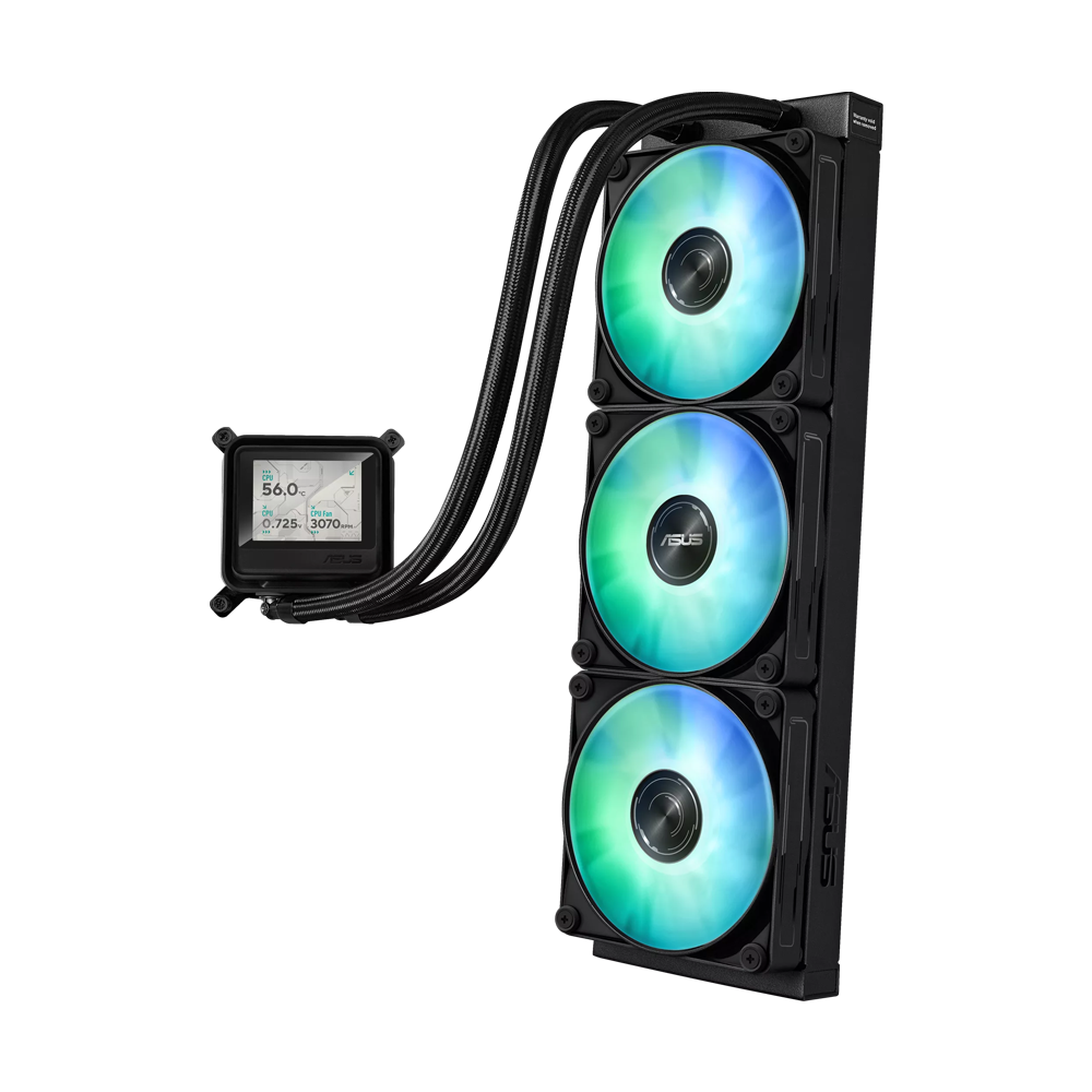 ASUS MAX Gaming 360 ARGB LCD Liquid Cooler - Black