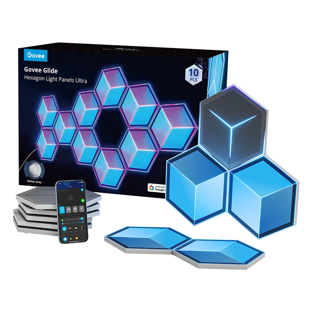 Govee Glide Hexagon Light Panels Ultra Meteor grey 7 Pack - H606A
