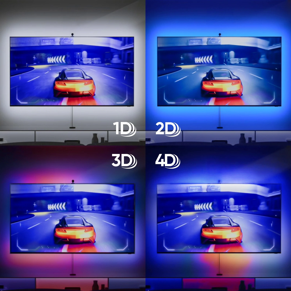 Nanoleaf 4D TV Screen Mirror + Lightstrip Kit 4M (TVs & Monitors Up to 65 Inch)