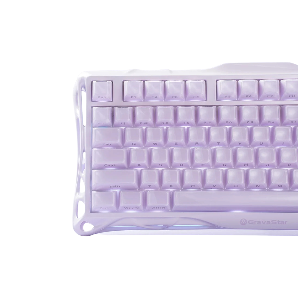 GravaStar Mercury K1 75% Wireless Mechanical Gaming Keyboard Special Edition - Lavender Purple