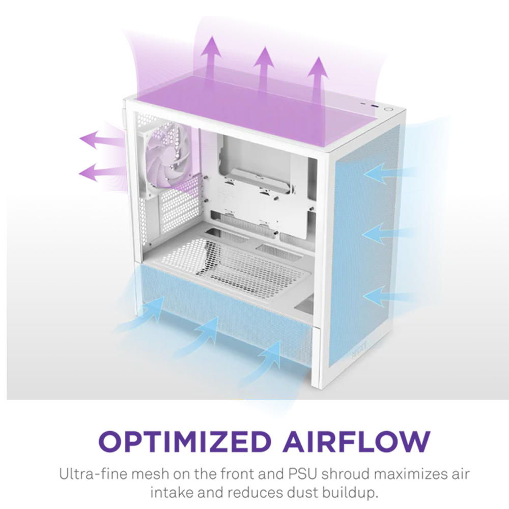NZXT H3 Flow (2025) micro-ATX Mid Tower Case - All Black
