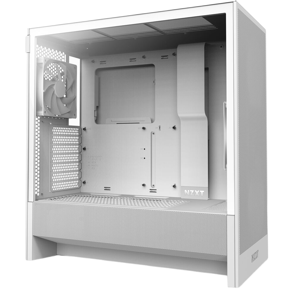 NZXT H5 Flow (2024) Compact Mid-Tower ATX Case - White
