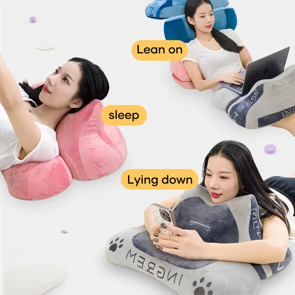 Ingrem Fat Cat Pillow - Blue