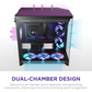 NZXT H9 Flow RGB+ (2025) Dual-Chamber Mid Tower Case With RGB Fans & Control Hub - All Black