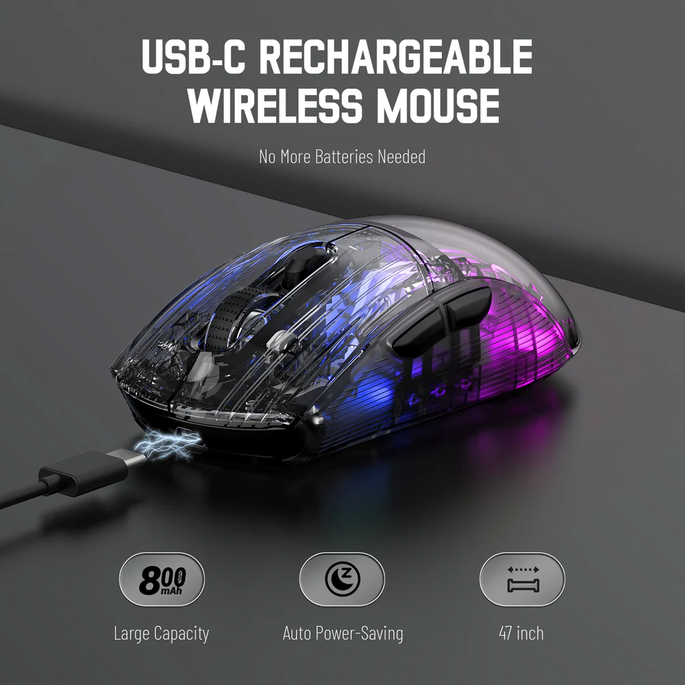 ATTACK SHARK X2 Wireless Gaming Mouse - Black