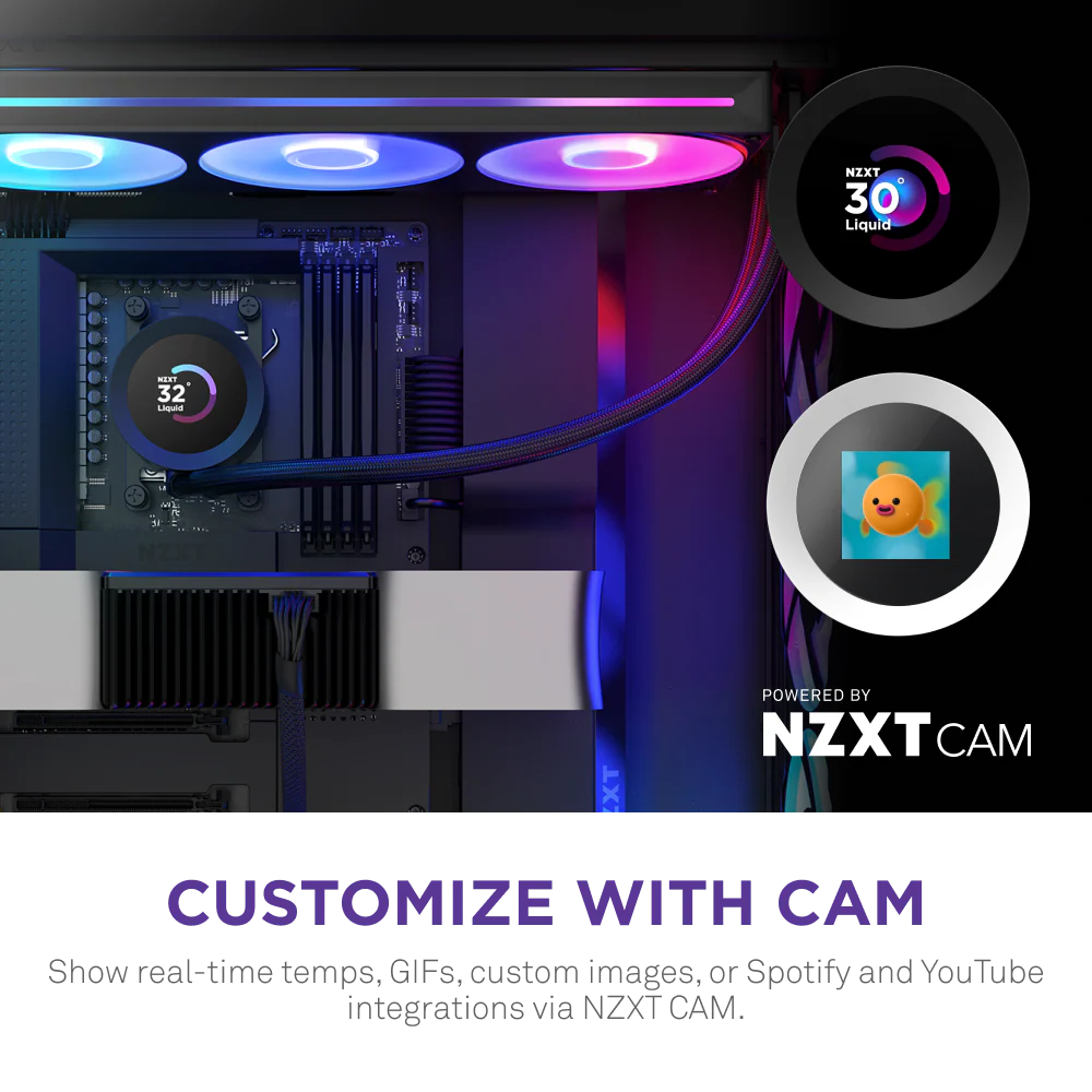 NZXT Kraken 360 RGB V2 360mm AIO Liquid Cooler - Black