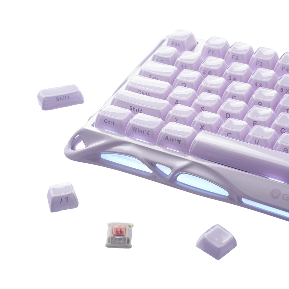 GravaStar Mercury K1 75% Wireless Mechanical Gaming Keyboard Special Edition - Lavender Purple