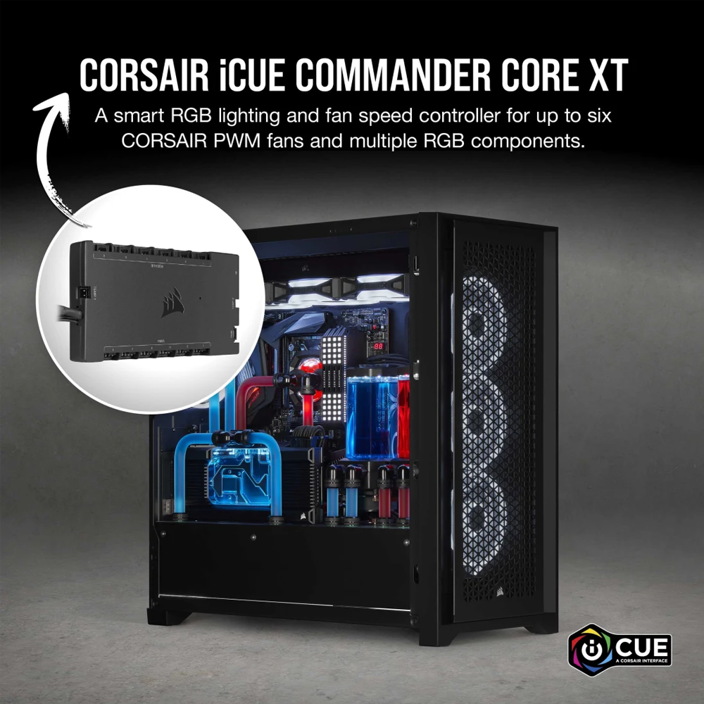CORSAIR iCUE COMMANDER CORE XT Smart RGB Lighting and Fan Speed Controller