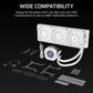 CORSAIR NAUTILUS 360 RS LCD Liquid CPU Cooler - White