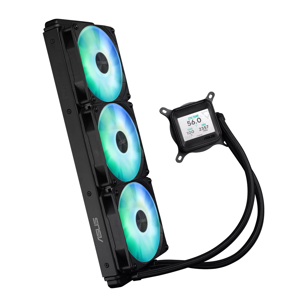 ASUS PRIME LC 360 ARGB LCD AIO CPU Liquid Cooler - Black