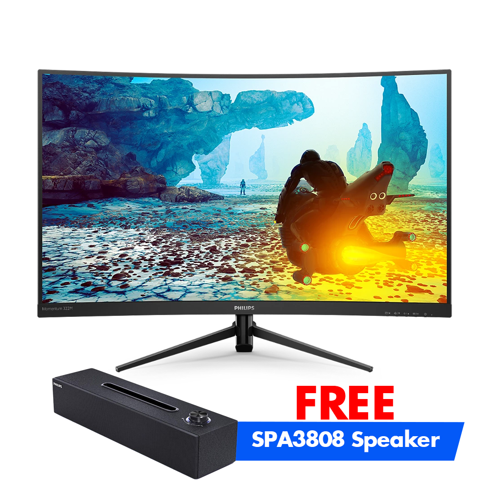 PHILIPS 322M8CP 32 Inch FHD 240Hz 0.5ms HDMI x 2 Curved Gaming Monitor - Black